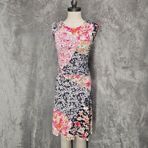 Enfocus Petite Dress Women S Patchwork Ruched Cottagecore Boho Ditsy Floral